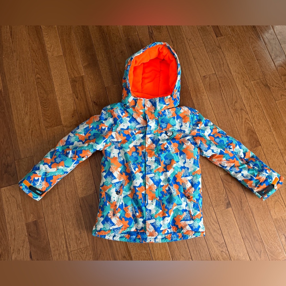 Kids Colorful Camouflage Ski Snowboard Coat Size 146/152